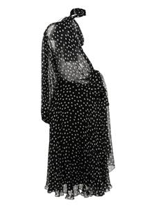 dolce&gabbana Dolce & Gabbana Chiffon midi-jurk met stippen - Zwart