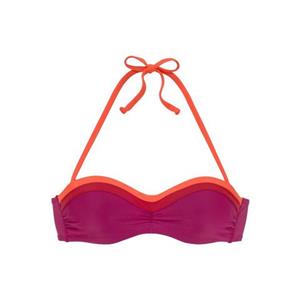 s.Oliver RED LABEL Beachwear Beugelbikinitop in bandeaumodel Yella met contrastkleurige details