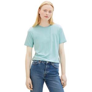 TOM TAILOR Denim Rundhalsshirt, mit Rundhalsausschnitt