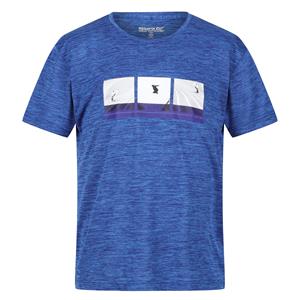 Regatta Kinderen/Kinderen Findley Grafisch T-shirt Marl (Sterk Blauw)