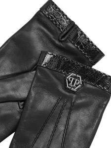 philippplein Philipp Plein Leren handschoenen - Zwart