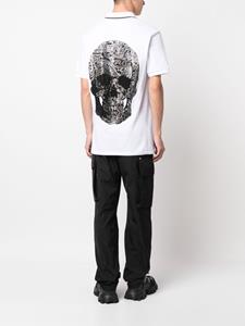philippplein Philipp Plein Poloshirt met stras - Wit