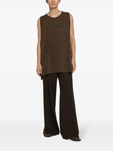 dolce&gabbana Dolce & Gabbana Katoenen tanktop met logoprint - Bruin