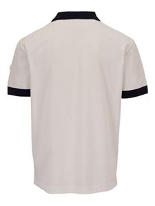 Moncler logo-appliqué polo shirt - Wit
