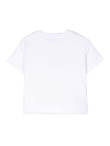 chiaraferragnikids Chiara Ferragni Kids T-shirt met logo van stras - Wit