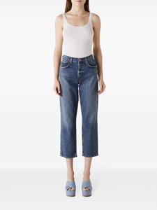 AGOLDE Kye cropped straight-leg stretch jeans - Blauw