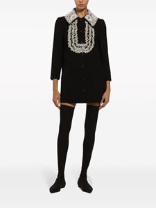 dolce&gabbana Dolce & Gabbana Mini-jurk van scheerwol - Zwart