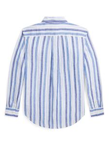 poloralphlaurenkids POLO RALPH LAUREN KIDS Gestreept shirt met geborduurd logo - Blauw