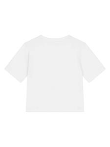 dolce&gabbanakids Dolce & Gabbana Kids T-shirt met logoprint - Wit