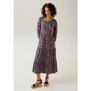 Aniston CASUAL Jerseyjurk met kleurrijke, grafische print