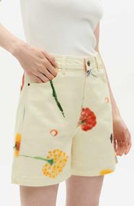 Thinking MU Damen vegan Feuz Blow Luisa Shorts Off White
