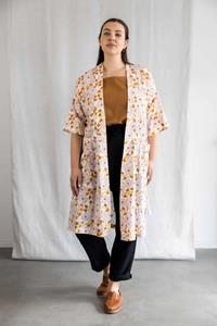 Jyoti Fair Works Damen vegan Strickjacke Rohana Blumen Gemustert