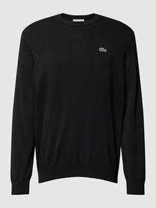 Lacoste Gebreide pullover met labelstitching