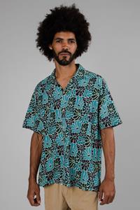 Brava Fabrics Herren vegan Hemd Frühling Aloha Blau