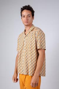 Brava Fabrics Herren vegan Hemdfliesen Aloha Ocker