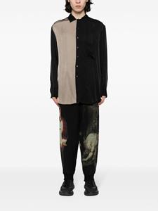 yohjiyamamoto Yohji Yamamoto Broek met toelopende pijpen - Zwart
