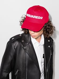 DSQUARED2 Honkbalpet met geborduurd logo - Rood