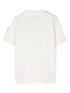 monclerenfant Moncler Enfant Poloshirt met logo-applicatie - Beige