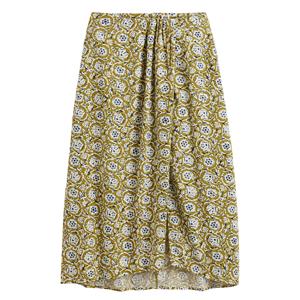 LA REDOUTE COLLECTIONS Lange rok met gedrapeerd effect , bloemenprint