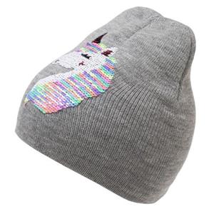 Universal Textiles Kindermeisjes omkeerbare Unicorn pailletten muts 3-5 Years grijs