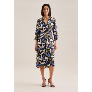 seidensticker Sommerkleid "Schwarze Rose", 3/4-Arm Kragen Floral