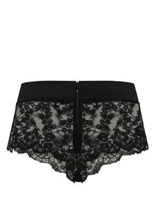dolce&gabbana Dolce & Gabbana Slip met bloemenkant - Zwart