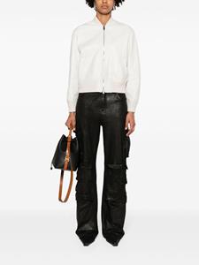 Salvatore Santoro leather cargo trousers - Zwart