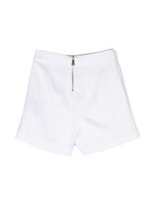 balmainkids Balmain Kids Shorts met gedrapeerd vlak - Wit