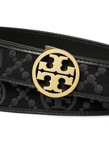 toryburch Tory Burch 1" Miller riem met T monogram - Zwart