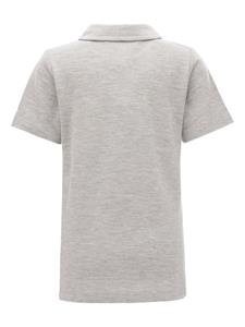 Moustache Poloshirt met gemêleerd-effect - Grijs