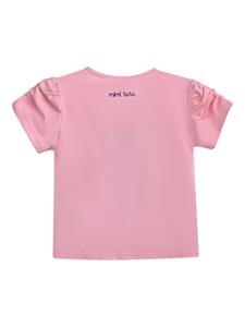mimitutu Mimi Tutu T-shirt met beerapplicatie - Roze