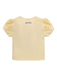mimitutu Mimi Tutu T-shirt met beerapplicatie - Geel