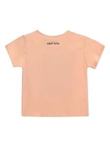mimitutu Mimi Tutu T-shirt met kat applicatie - Beige