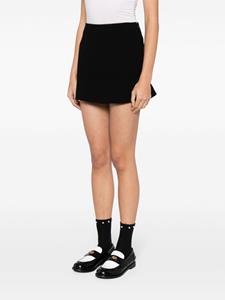 Kimhekim Gebreide mini-rok met peplum afwerking - Zwart