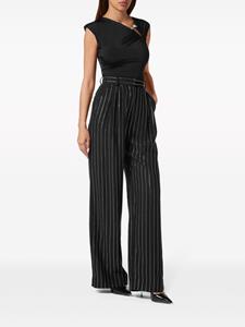 philippplein Philipp Plein Gestreepte pantalon - Zwart