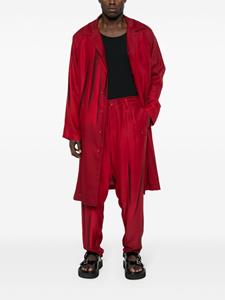 yohjiyamamoto Yohji Yamamoto Zijden broek - Rood