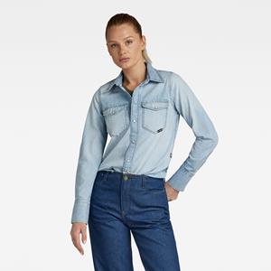 G-Star RAW Slim Western Shirt - Lichtblauw - Dames