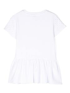 chiaraferragnikids Chiara Ferragni Kids Jurk met logo - Wit