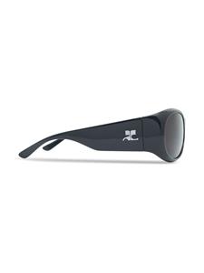 Courrèges Hybride 01 acetate zonnebril - Zwart