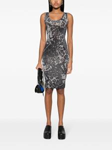 versacejeanscouture Versace Jeans Couture Jersey jurk met print - Zwart