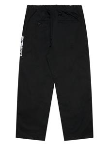 aapeby*abathingape AAPE BY *A BATHING APE Katoenen broek met logopatch - Zwart