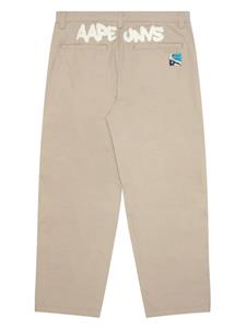 AAPE BY *A BATHING APE straight-leg cotton trousers - Beige