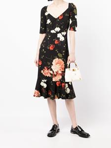 ERDEM Midi-jurk met sweetheart hals - Zwart