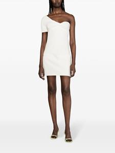 Courrèges Asymmetrische gedraaide crêpe mini-jurk - Wit