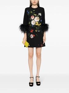 eliesaab Elie Saab Mini-jurk met veren afwerking - Zwart