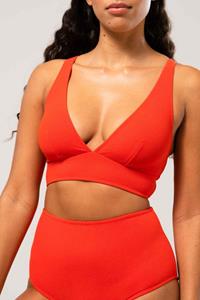 Understatement Damen vegan Bikinioberteil Plunge Papaya Rot