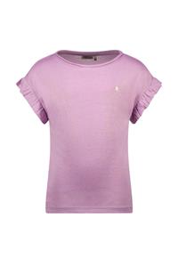 Like Flo Meisjes t-shirt slub metallic - Lilac