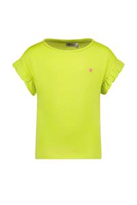 Like Flo Meisjes t-shirt slub metallic - Lime groen