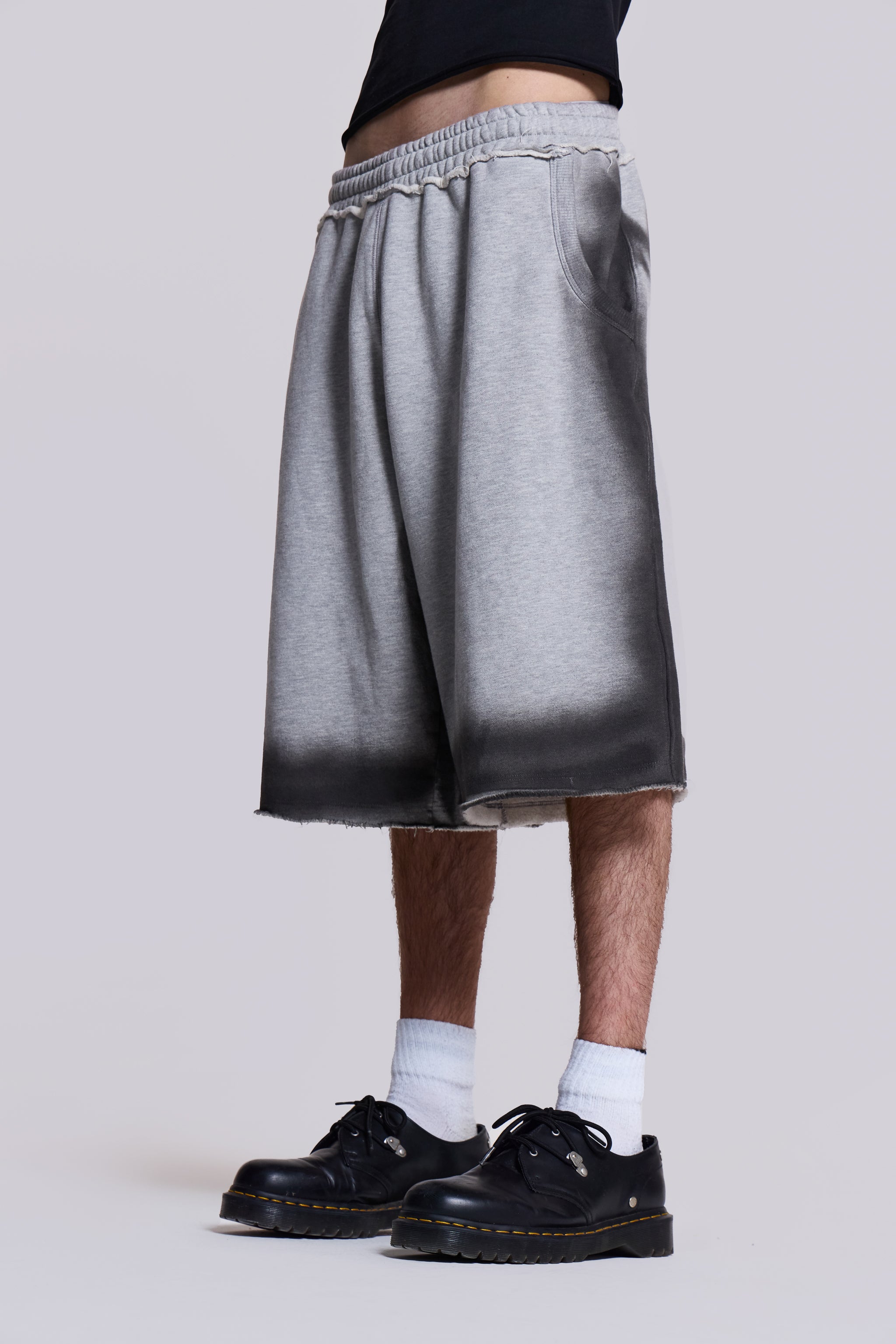 Jaded Man Grey Spray Monster Shorts