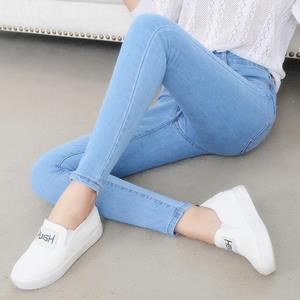 Your-Life Lente vrouwelijke hoge taille jeans slanke stretch lange broek casual potloodbroek